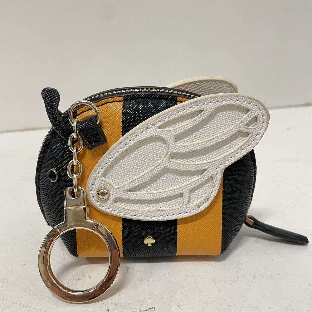 KATE SPADE New York Picnic Perfect Bumblebee Coin Purse Keychain Charm Pouch